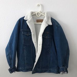 AUTHENTIC WRANGLER FUR DENIM JACKET